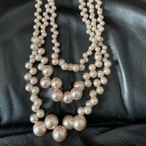 lia Sophia 3 strand 19” drop necklace